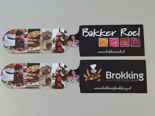 Sieretiketten voor een bakkerij, bedrukt door Etikettenkoning